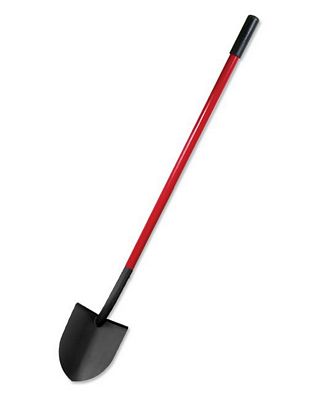Round Point - Long Handle Fiberglass Handle, Red