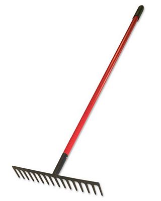 16" Level Head Rake Fiberglass Handle