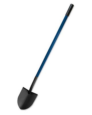 Round Point - Long Handle Fiberglass Handle, Blue