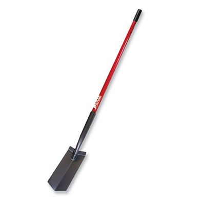 5" Trench Shovel - Long Handle Fiberglass Handle, Red