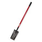 Planting Spade- Long Handle Fiberglass Handle, Red