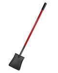 Square Point - Long Handle Fiberglass Handle, Red