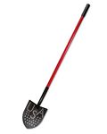 Mud Shovel - Long Handle Fiberglass Handle, Red