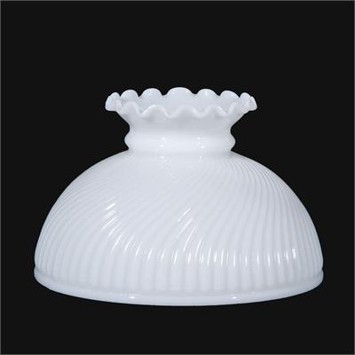BP Lamp Supply 10" Glass Opal Swirl Shade with Crimped Top #06011 Lamp Shade N392
