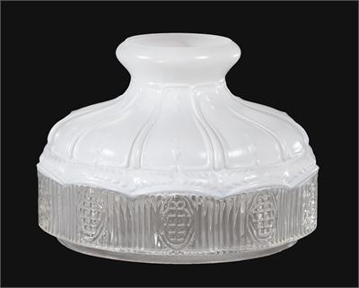 Aladdin Style 10" Model 9 Satin and Clear Glass Lamp Shade Aladdin Style 10" Model 9 Satin and Clear Glass Lamp Shade