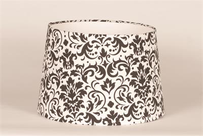 Black and White swirl, filagree lamp shade design