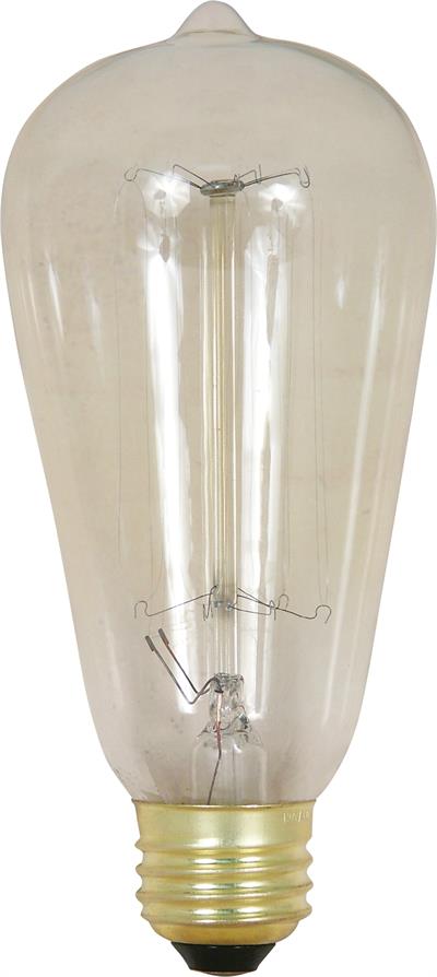 60 Watt ST19 Vintage Tear Drop Shaped Light Bulb exposed filament edison style vintage light bulb