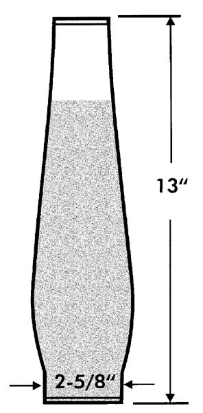 2 5/8" x 13" 3/4 Frosted Glass Lamp Chimney #57962F