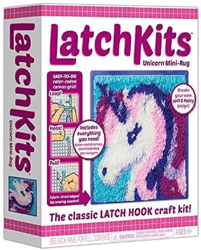 LatchKits Mini-Rug Sewing Kit The Classic Latch Hook Craft Kit - Unicorn TThe Classic Craft Kit is Back! Latch Kits are a fun, easy-to-learn activity—just loop, hook, and pull!