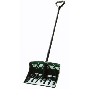 SC1350 18-Inch Snow Shovel/Pusher Combo with Wear Strip, Green