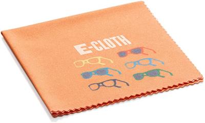 E-Cloth Glasses Microfiber Cleaning Cloth for Cleaning Eyeglasses & Sunglas Unlike your shirttail or a scratchy paper towel, the E-Cloth Glasses Cloth helps you focus on the task at hand without distracting smudges, and removes over 99% of bacteria you'd rather not come face-to-face with