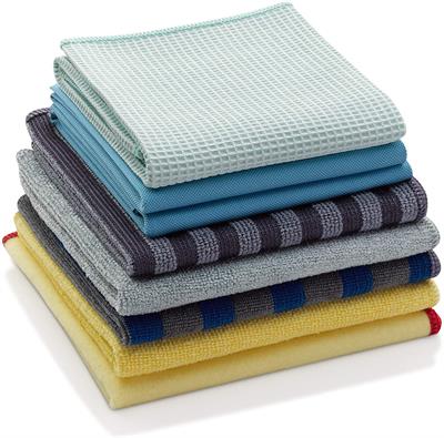 E-Cloth Home Microfiber Cleaning Cloth Set 8 Count #10903 The E-Cloth Home Cleaning Set is a real commitment to chemical free cleaning at great value. All the cloths remove grease, dirt and over 99% of bacteria - with just water. These 8 specialist cloths work on a variety of surfaces