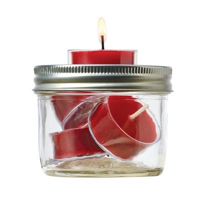 JarWare Mason Jar Tealight Candle Holder #82613 JarWare Mason Jar Tealight Candle Holder #82613