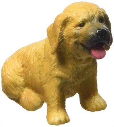 CollectA Golden Retriever Puppy, Sitting #88117 The 1.8''L x 1.4''H Golden Retriever Puppy is just one of the many beautifully sculpted pieces in CollectA's Cats and Dogs Collection.