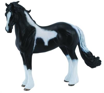 Breyer Horses Corral Pals Barock Pinto Stallion #88438 Black and White Tobiano paint horse model