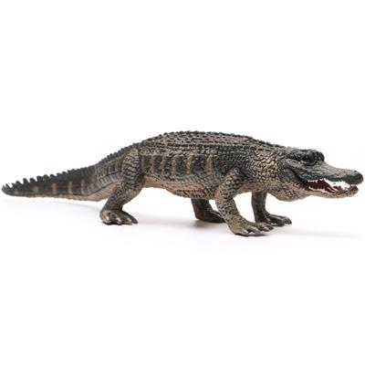 The 6.9" L x 1.3'' H Wildlife American Alligator is realistic and lifelike in every detail, from it's wide open jaw showing off its formidable teeth to its erect walking pose, webbed feet and powerful long tail. 
