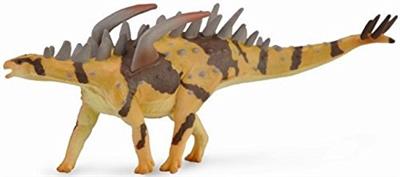 CollectA's replica of the Gigantspinosaurus is detailed and lifelike down to its enormous curved shoulder spines to the spikes on its tail. The meaning of "Gigantspinosaurus" is: Giant Spined Lizard. The Giganspinosaurus was an herbivore that lived during