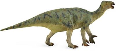 Deluxe 1:40 Scaled Model. The Iguanadon was a herbivore from the Lower Cretaceous period. It's name means "Iguana Tooth".  The hands of the Iguanodon were very unusual the thumb was a spike whilst the three load-bearing centre fingers had hoof like nails.