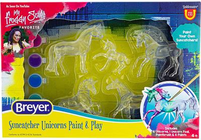 Breyer Horses Stablemates 5 Piece Suncatcher Unicorns Paint & Play #4238 Suncatcher Unicorn Paint & Play Model Breyer New 4238 Suncatcher Unicorn Paint & Play $19.99 Gift Wrap 92 A fan-favorite activity – now with unicorns! Create exciting unicorn models that stand out from the herd. These Stablemates unicorns are clear
