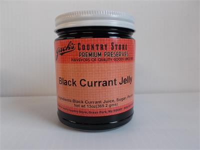 No seeds in here, just dark purple juice.This jelly has a distinctive flavor thats hard to describe but great to eat! 13 oz. jar  Ingredients: Black Currant Juice, sugar, pectin.