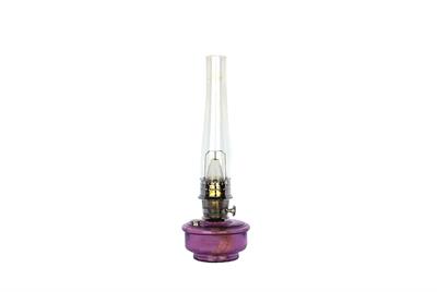 Aladdin Lamps Genie III Lamp Amethyst with Nickel Hardware Purple Glass Non-electric kerosene mantle lamp