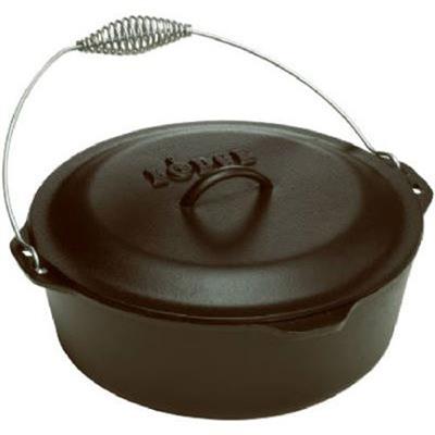Lodge Cast Iron 7 Quart Dutch Oven with Bail Handle #L10DO3 Pre-Seasoned American Made cast iron cookware - made by Lodge Cast iron