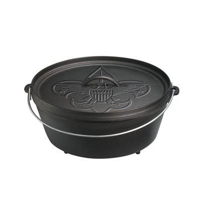 Lodge Cast Iron Boy Scouts Engraved Camp Oven 6 Quart #L12CO3BS American Made cast iron cookware - made by Lodge Cast iron
