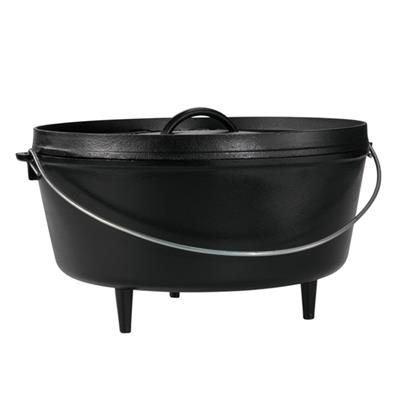 Lodge Cast Iron 10 Quart Deep Camp Dutch Oven, 12" #L14DCO3 American Made cast iron cookware - made by Lodge Cast iron