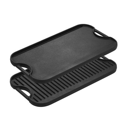 Lodge Cast Iron Pro Grid Iron Reversible Grill/Griddle #LPGI3 Pre-Seasoned American Made cast iron cookware - made by Lodge Cast iron