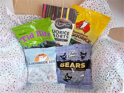 A tasty assortment of our best selling licorice from around the world. Darrell Lea Liquorice Allsorts, Gustaf ’s Tid Bitz, Licorice Ice, Licorice Bears, and Kookaburra Liquorice Shooters.