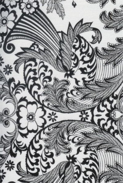 Paradise Lace Black on White Oil Cloth, Full Bolt Oilcloth Yardage in one of our bestselling prints. Its intricate chantilly lace design can be found in a classic black and white duo as well as multiple bold colors.