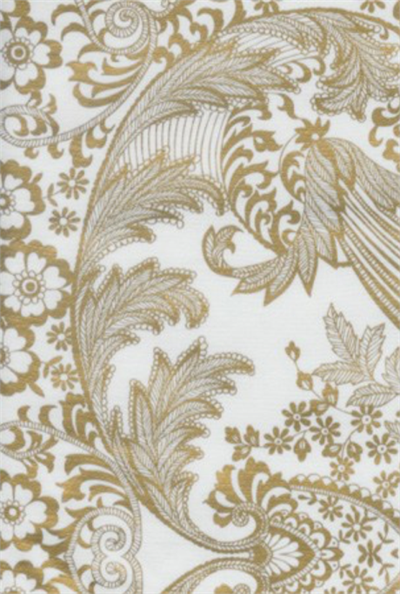 Paradise Lace Gold on White Oil Cloth, Full Bolt Oilcloth Yardage in one of our bestselling prints. Its intricate chantilly lace design can be found in a classic black and white duo as well as multiple bold colors.