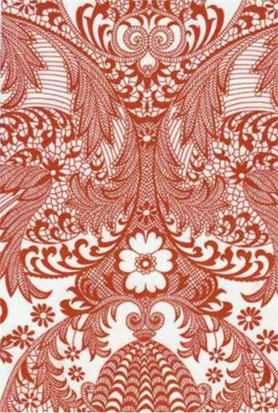 Paradise Lace Red on White Oil Cloth, Yardage Oilcloth Yardage in one of our bestselling prints. Its intricate chantilly lace design can be found in a classic black and white duo as well as multiple bold colors. It's a perfect print to dress up or dress down.