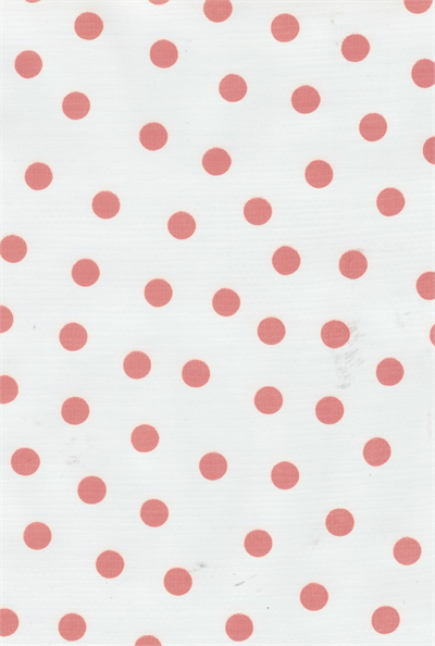 Polka Dots Pink on White Oil Cloth , Full Bolt Oilcloth yardage in a universally adored polka dot pattern. This small repeat pattern is incredibly versatile and whimsical, and looks lovely in any color.