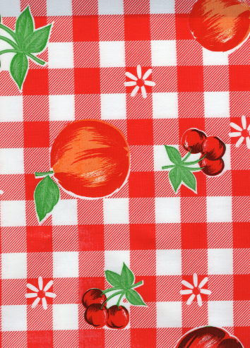 Riverside on Red Oil Cloth, Yardage