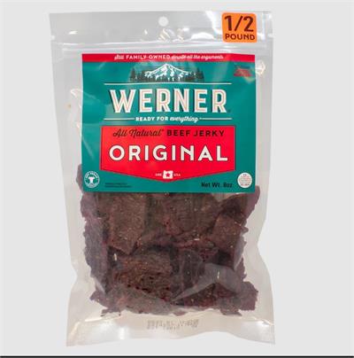 Werner 8 oz. All Natural Original Beef Jerky Werner 8 oz. All Natural Original Beef Jerky