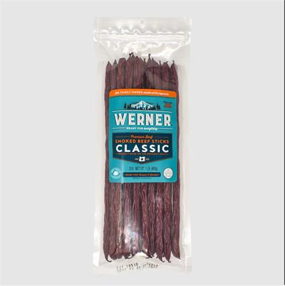 Werner Jerky Classic Beef Sticks 12" Length 20 count