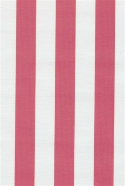 Stripes Oil Cloth in Pink, Full Bolt Oilcloth yardage in a wide awning stripe- a summertime classic! Is it circus? Is it contemporary? Up to you! We love them all. These colorful stripes are about 1" wide.