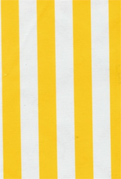 Stripes Oil Cloth in Yellow, Yardage Oilcloth yardage in a wide awning stripe- a summertime classic! Is it circus? Is it contemporary? Up to you! We love them all. These colorful stripes are about 1" wide.