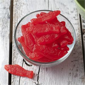 Red Swedish Fish - Soft, Chewy, and Irresistable Classic Candy Flavor.