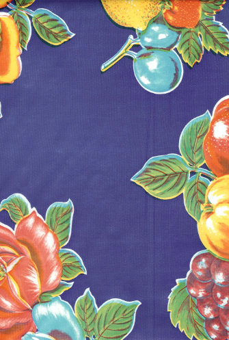 Lemons on Blue Oil Cloth, Full Bolt