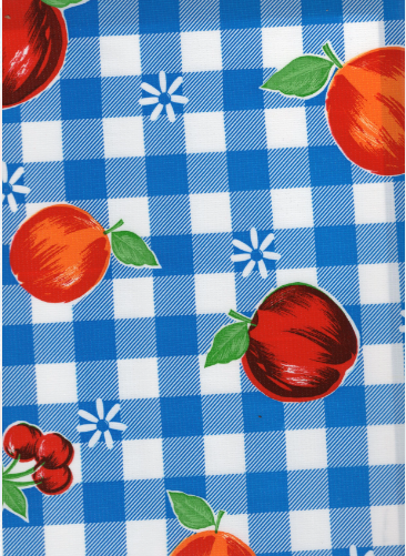 Riverside on Blue Oil Cloth, Full Bolt Riverside on Blue Oil Cloth, Full Bolt