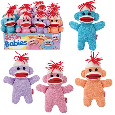 Schylling Toys Baby Sock Monkey - Assorted Colors #BSM