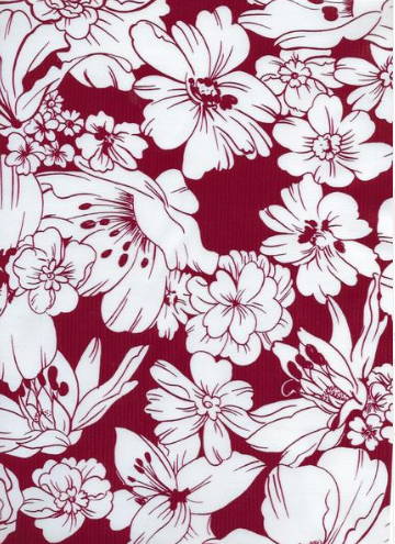 Victoria on Burgundy Oil Cloth, Yardage
