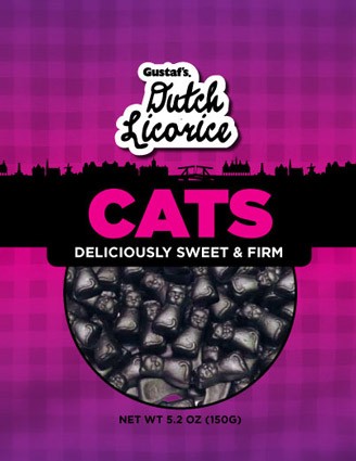 Gustaf's Licorice Cats Katjes 5.2 ounce bag Gustaf's Licorice Cats Katjes 5.2 ounce bag