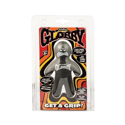 Schylling Toys Globby #GLOB - Stress Relieving Toy Get a Grip! Give him a squeeze or pull his arms and legs! Globby helps you relieve your stress. He is your personal grip trainer! Ages 5+.