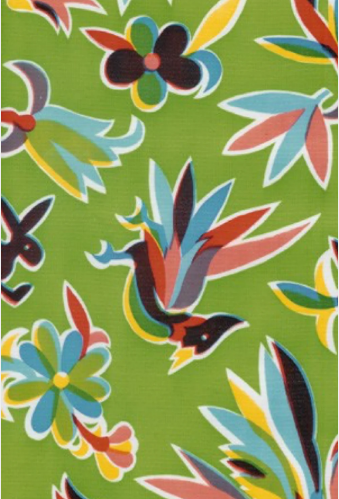 Aztec on Lime Green Oil Cloth, Yardage Aztec on Lime Green Oil Cloth, Yardage
