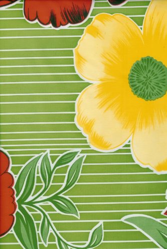 Mali on Green Oil Cloth, Yardage