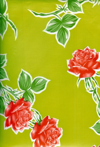 Havana on Lime Green Oil Cloth, Full Bolt