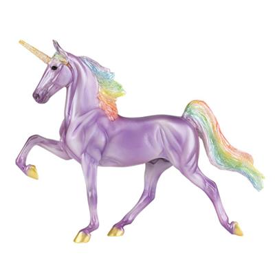 Breyer Classic Size Magical Unicorn Rainbow #97267 After a day of storms, the Rainbow Magical Unicorn is the first to stride out into the open meadow of the enchanted forest, bringing with him the calm after the storm.